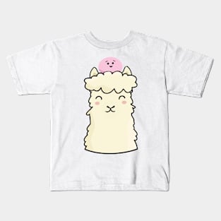 Mochi on Llama Head Kids T-Shirt